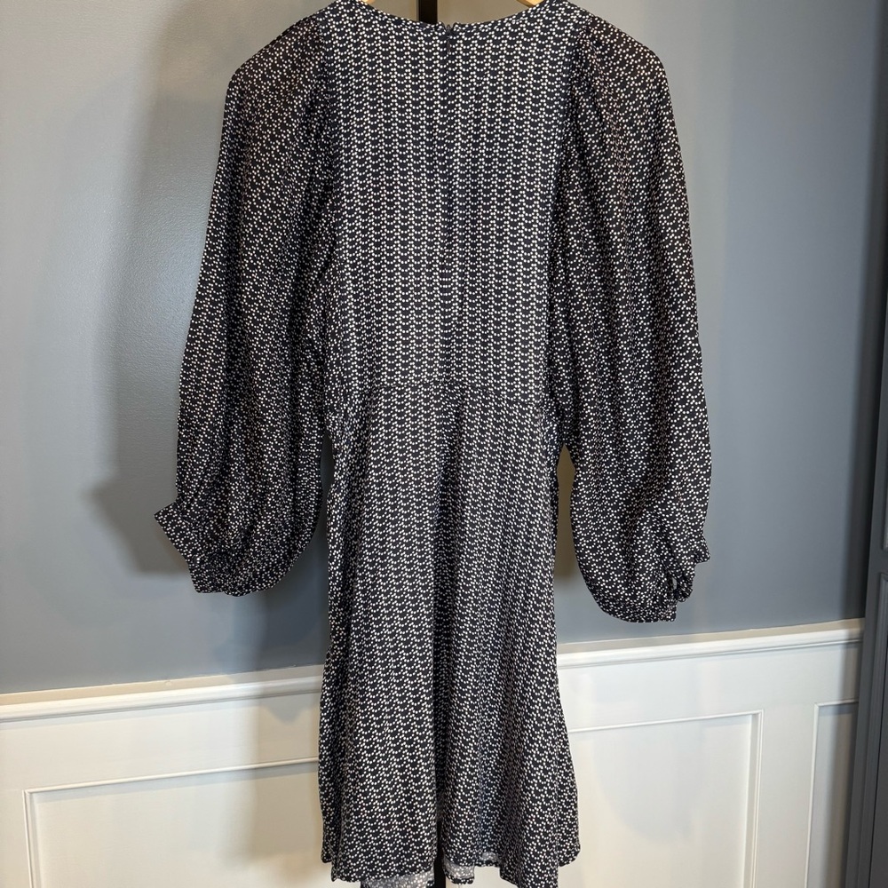Anthropologie Maeve Nilaya Dress Dark Blue White With Pockets Size‎ S - Picture 7 of 8